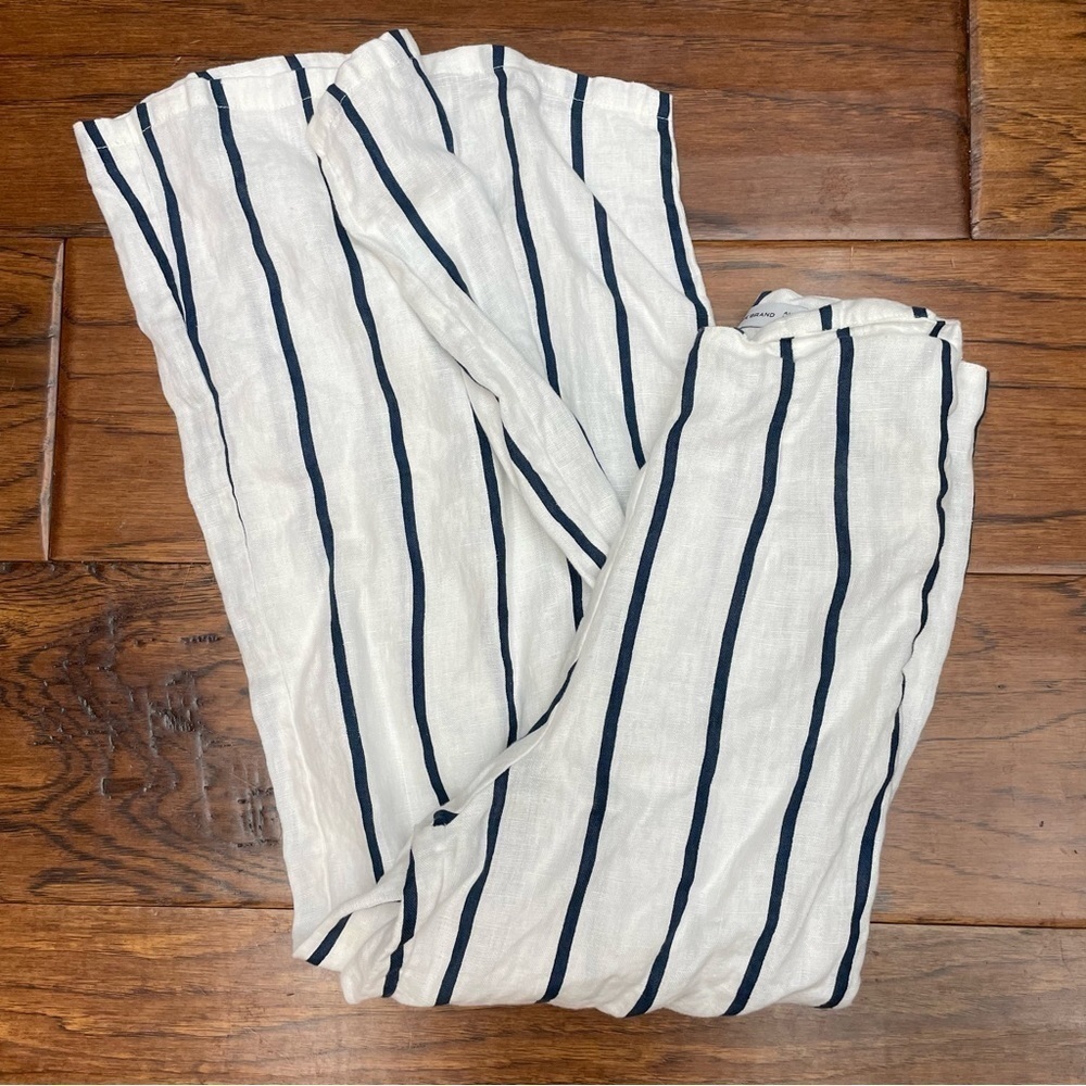 Faithfull the brand linen wide leg striped‎ pants
